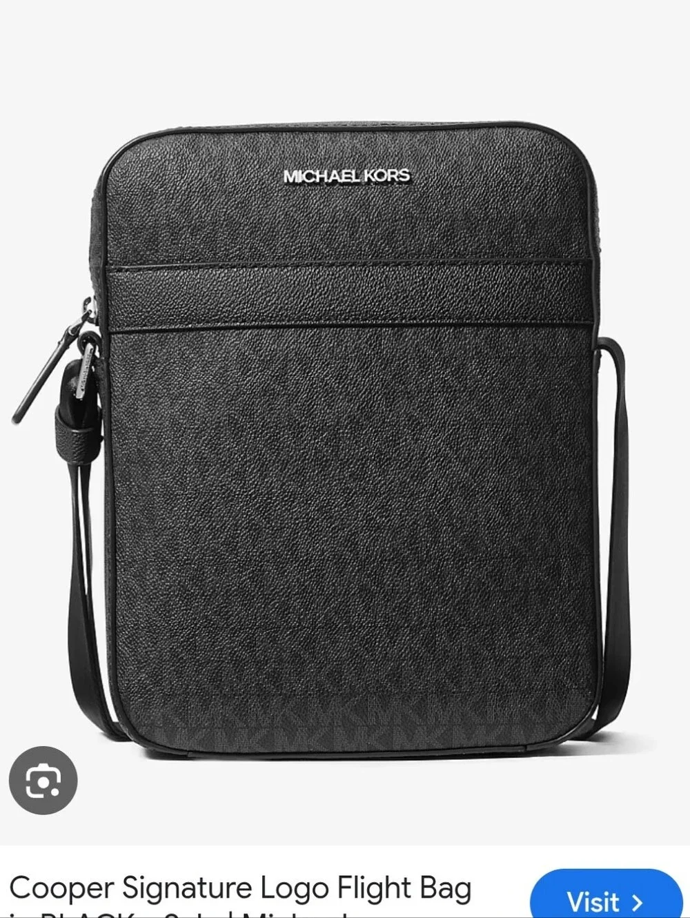 Michael Kors Black Signature Crossbody Messenger Bag